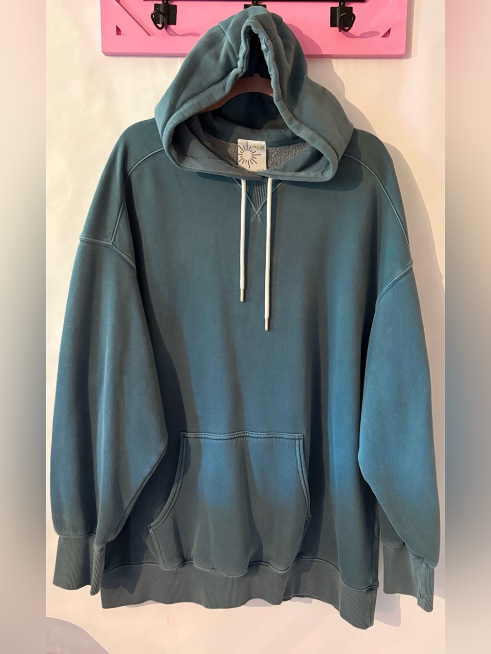 Offline by arrive cloud dusty green Pullover Hoodie with Drawstring